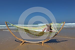 Lazing on hammock