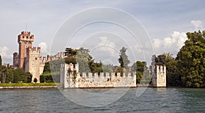 Lazise, Scaliger castle (Castello scaligero), Lake Garda, Veneto, Italy, Europe