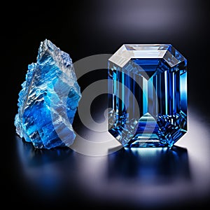 Lazulite shines with a rich azure-blue hue. Its surface gleams like waters of a mountain lake