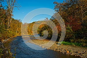 Lazy autum creek in an Ohio park