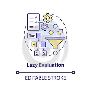 Lazy evaluation concept icon