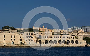 Lazzaretto of Manoel Island. View from Marsamxett harbour. Gezira. Malta