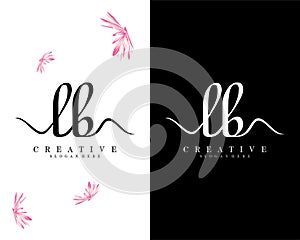 Lb, bl initial company name logo template vector