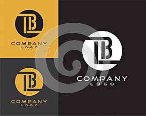 Lb, bl initial logo design letter with circle shape