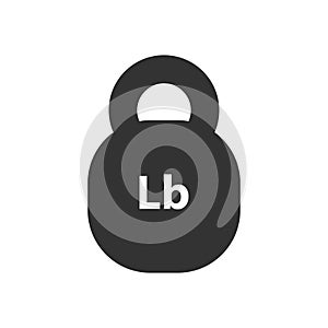 Lb, Lbs weight mass black simple flat icon