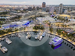 LB Rainbow Harbor at dusk