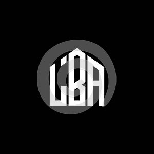 LBA letter logo design on BLACK background. LBA creative initials letter logo concept. LBA letter design photo