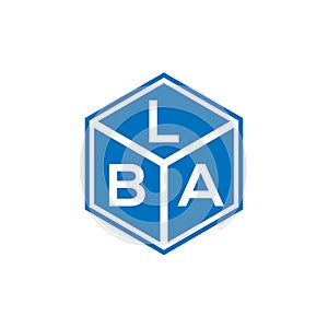 LBA letter logo design on black background. LBA creative initials letter logo concept. LBA letter design photo
