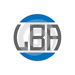 LBA letter logo design on white background. LBA creative initials circle logo concept. LBA letter design photo