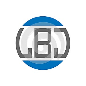 LBJ letter logo design on white background. LBJ creative initials circle logo concept. LBJ letter design