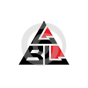 LBL triangle letter logo design with triangle shape. LBL triangle logo design monogram. LBL triangle vector logo template with red photo
