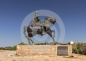 lbn Qasi Statue in Mertola, Alentejo Region of Portugal.