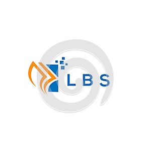 LBS credit repair accounting logo design on white background. LBS creative initials Growth graph letter logo concept. LBS business