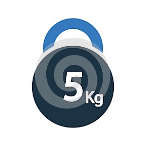 Lbs, weight, kg icon. Simple editable vector graphics