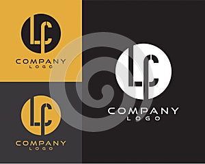 Lc, cl initial logo design letter with circle shape