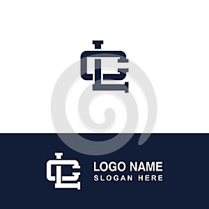 Simple CL or LC logo.