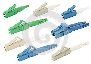 LC fiber optic connectors isolated