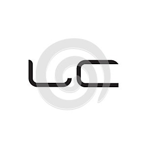 lc initial letter vector logo icon