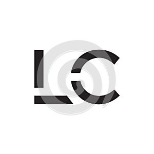 lc initial letter vector logo icon