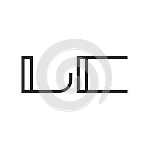 lc initial letter vector logo icon