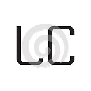 lc initial letter vector logo icon