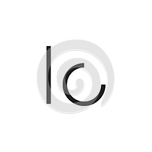 lc initial letter vector logo icon