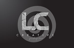 LC L C Letter Logo with Zebra Lines Texture Design Vector.