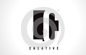 LC L C White Letter Logo Design with Black Square. photo