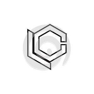 LC line letter hexagon photo