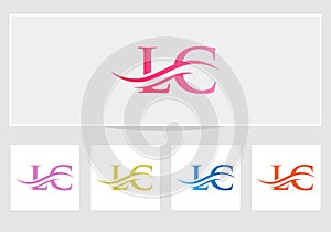 LC Linked Logo for business and company identity. Creative Letter LC Logo Vector