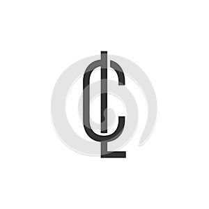 LC Logo Design. CL Icon Vector Illustration