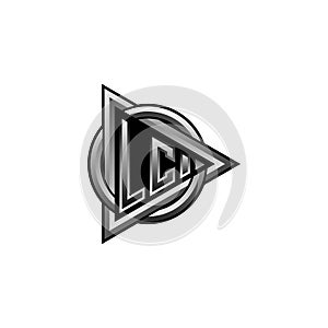 LC Logo Letter Triangle and Circle Rounded