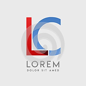 LC logo letters with blue and red gradation