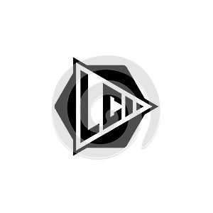 LC Logo Monogram Triangle Play Button