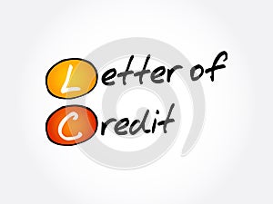 LC â€“ Letter of Credit acronym