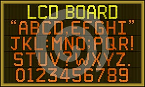 LCD board font