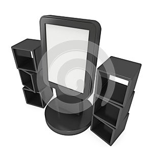 LCD display stand and display boxes
