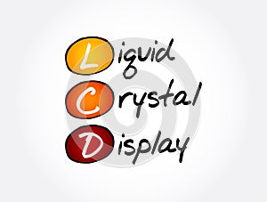 LCD - Liquid Crystal Display acronym, technology concept background