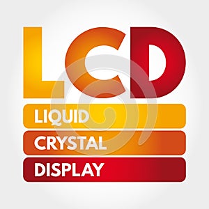 LCD - Liquid Crystal Display acronym, technology concept background