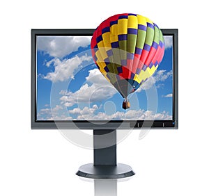 LCD Monitor and Hot Air Balloo