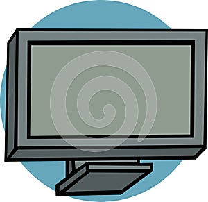 Lcd or plasma television vector illustration