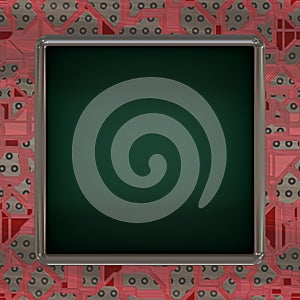 LCD screen on circuit generated texture