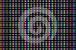 LCD screen pixels triads closeup