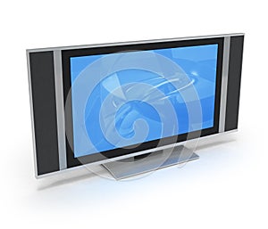 LCD screen TV with blue display