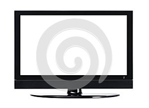 LCD screen TV with white background