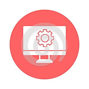 Lcd settings Vector icon which can easily modify or edit