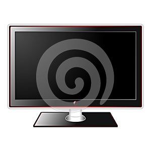 LCD television set over white