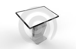 LCD Touch Screen Display Interactive Kiosk Digital Signage Hd Screen,Touch Display Kiosk Product. 3d render illustration.