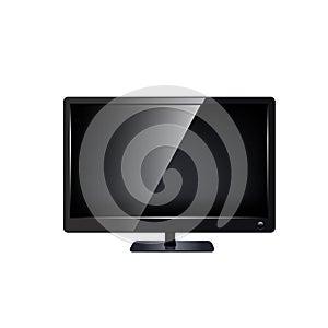 Lcd tv monitor isolated.