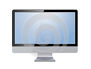 Lcd tv monitor isolated, vector illustration